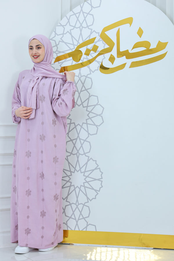 Abaya with Hijab with Roses (3)