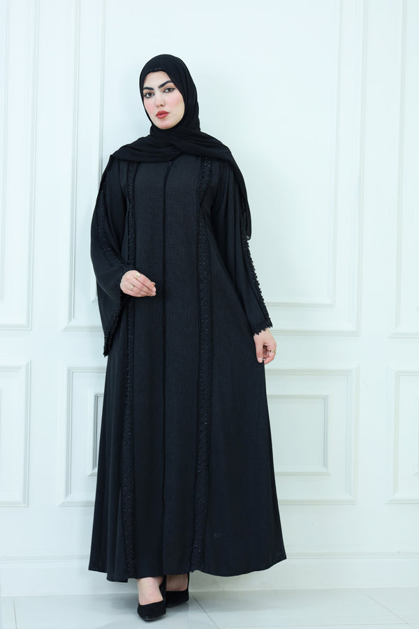 Chic Abaya with Flory Lines