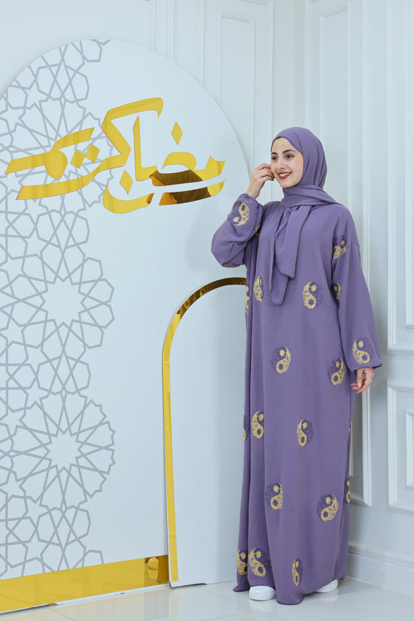 Abaya with Hijab with Circles (4)