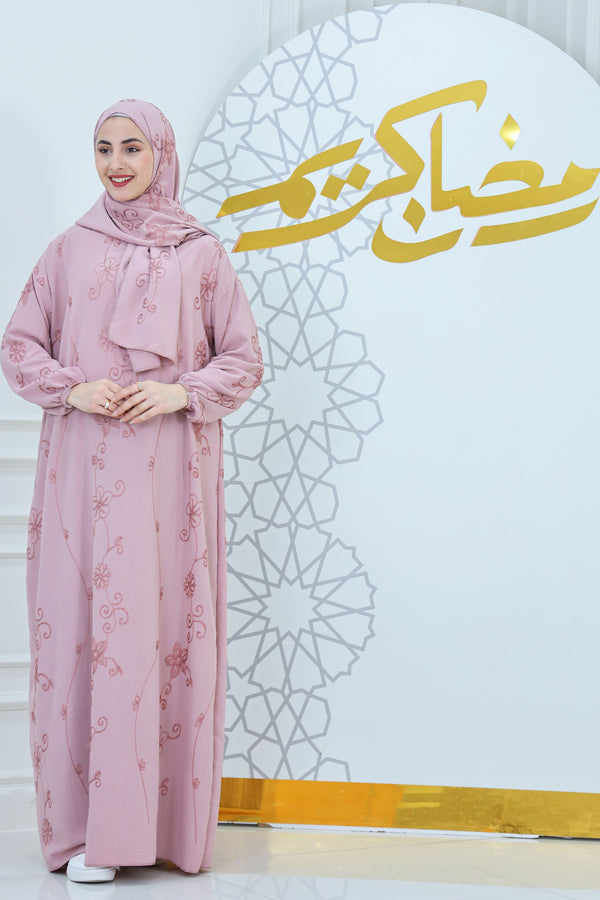 Ebroidered Abaya with Hijab (7)