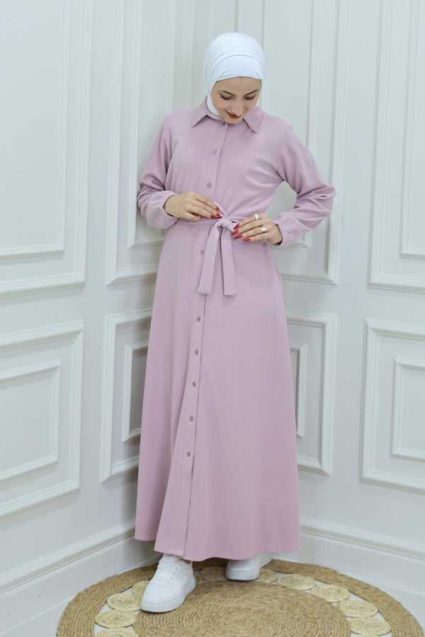 Modest Dress with Belt