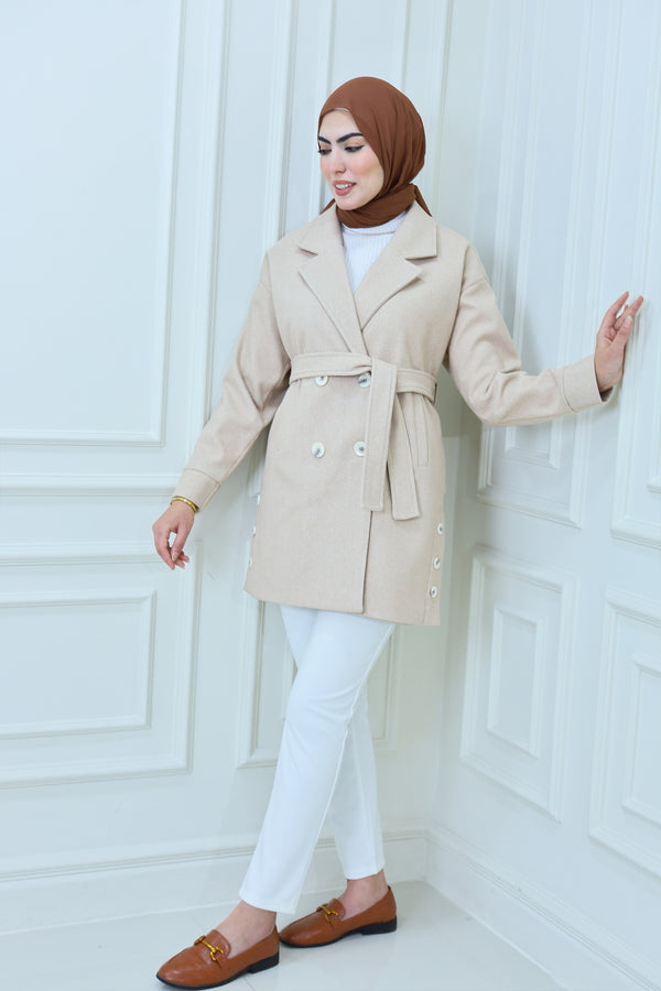 Broadcloth Jacket with Buttons