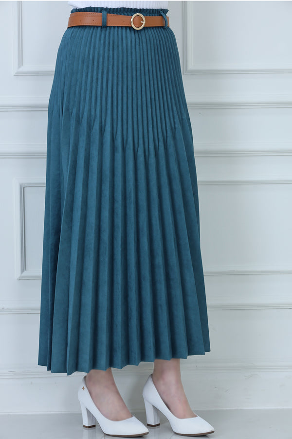 Chamois Pleated Skirt