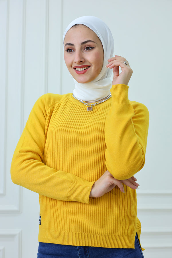 Ribbed Knitted Blouse