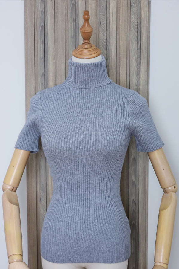 High-necked T-Shirt Blouse