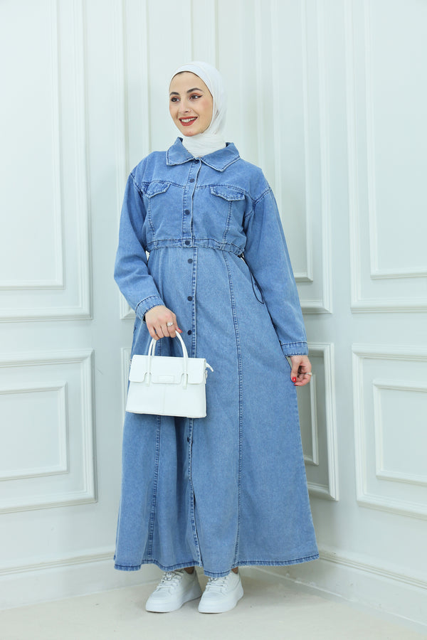 2-Pcs Jeans Dress (2)