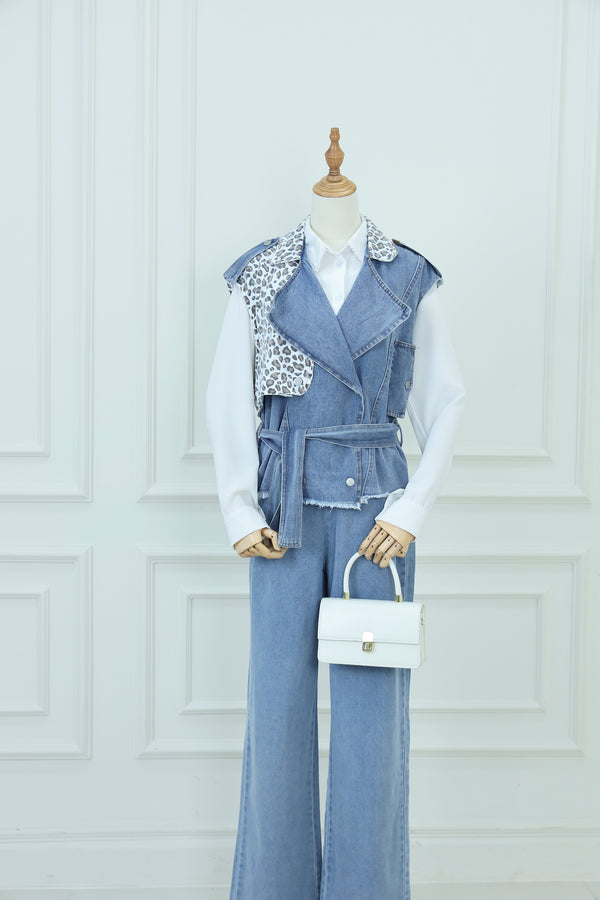 2-Pcs Jeans Vest Suit