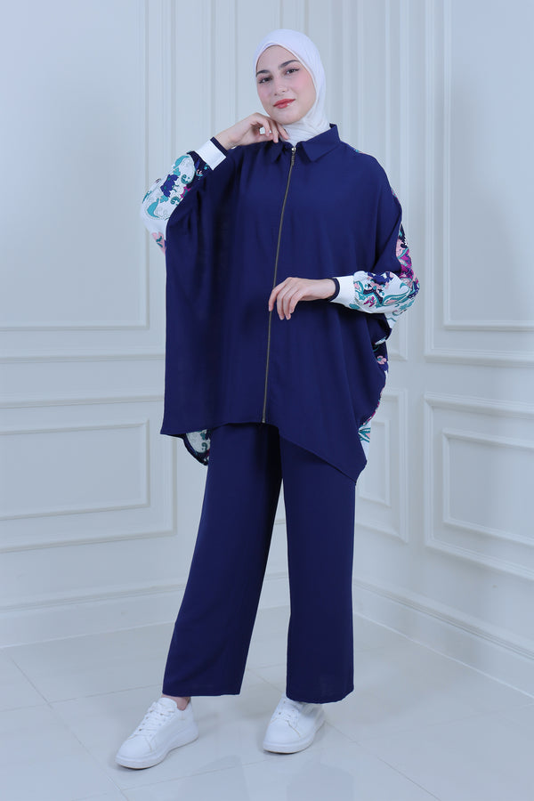 2-pcs Plus Size Patterned Tracksuit