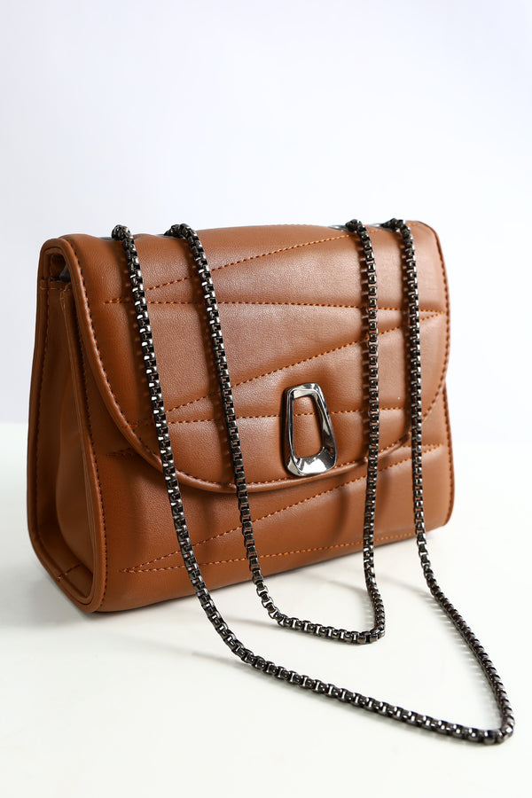 Chain Leather Chic Hand Bag